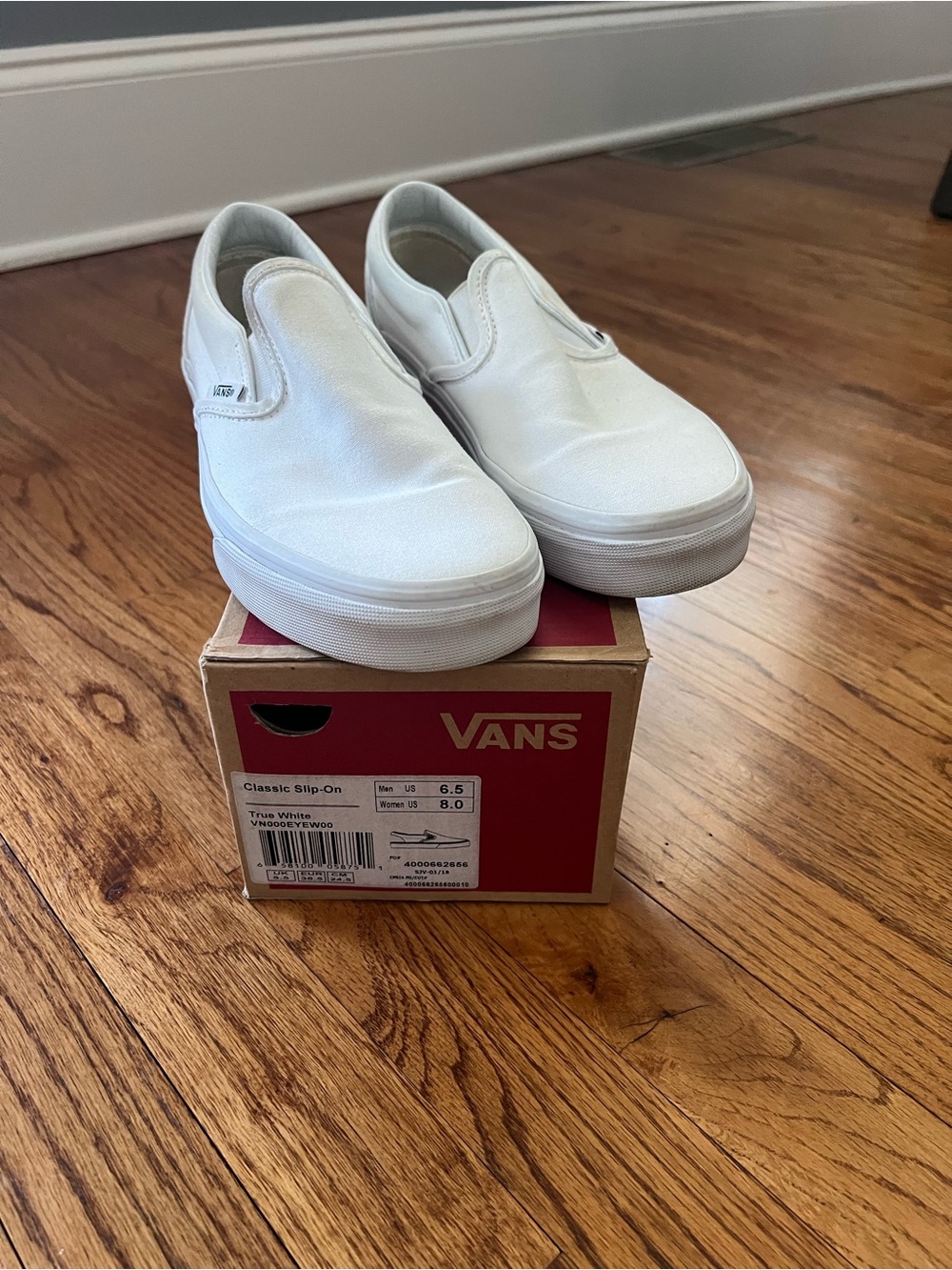 Vans True White Classic Slip-On Loafers